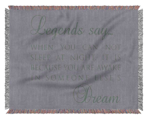 Legends Say Dream Grey Woven Blanket