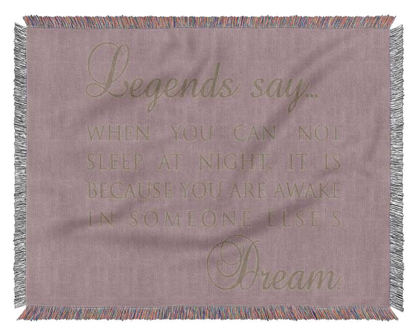 Legends Say Dream Beige Woven Blanket