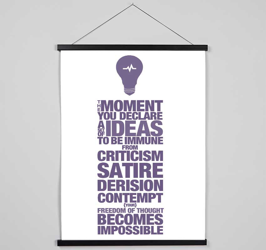 Motivational Quote Freedom Of Thought Lilac Hanging Poster - Wallart-Direct UK