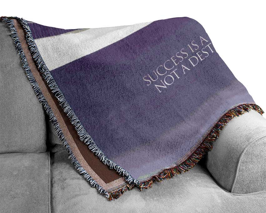 Success Is A Journey Lilac Woven Blanket