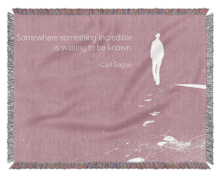 Carl Sagan Somewhere Something Pink Woven Blanket