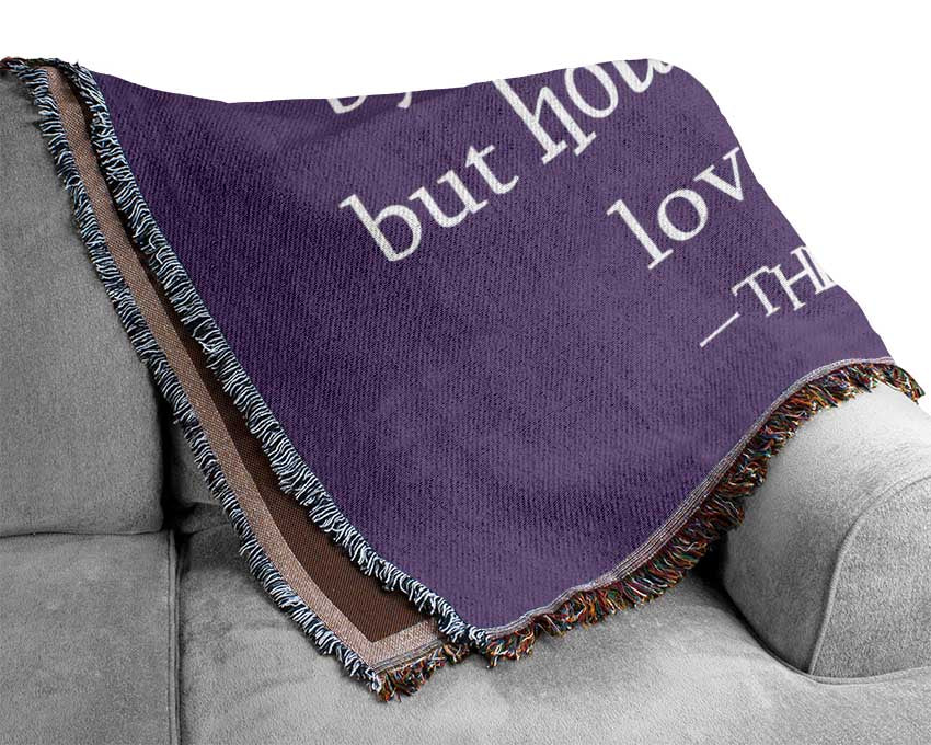 Movie Quote Wizard Of Oz A Heart Is Not Judged Lilac Woven Blanket