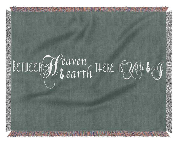 Between Heaven And Earth Grey Woven Blanket