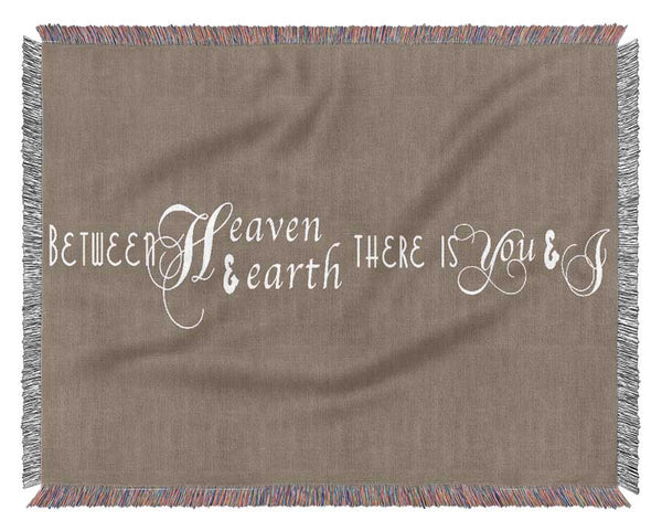 Between Heaven And Earth Beige Woven Blanket