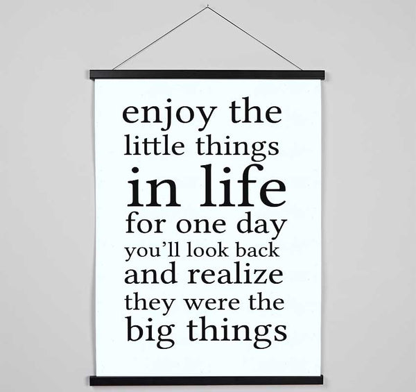 Motivational Quote Enjoy The Little Things In Life Hanging Poster - Wallart-Direct UK