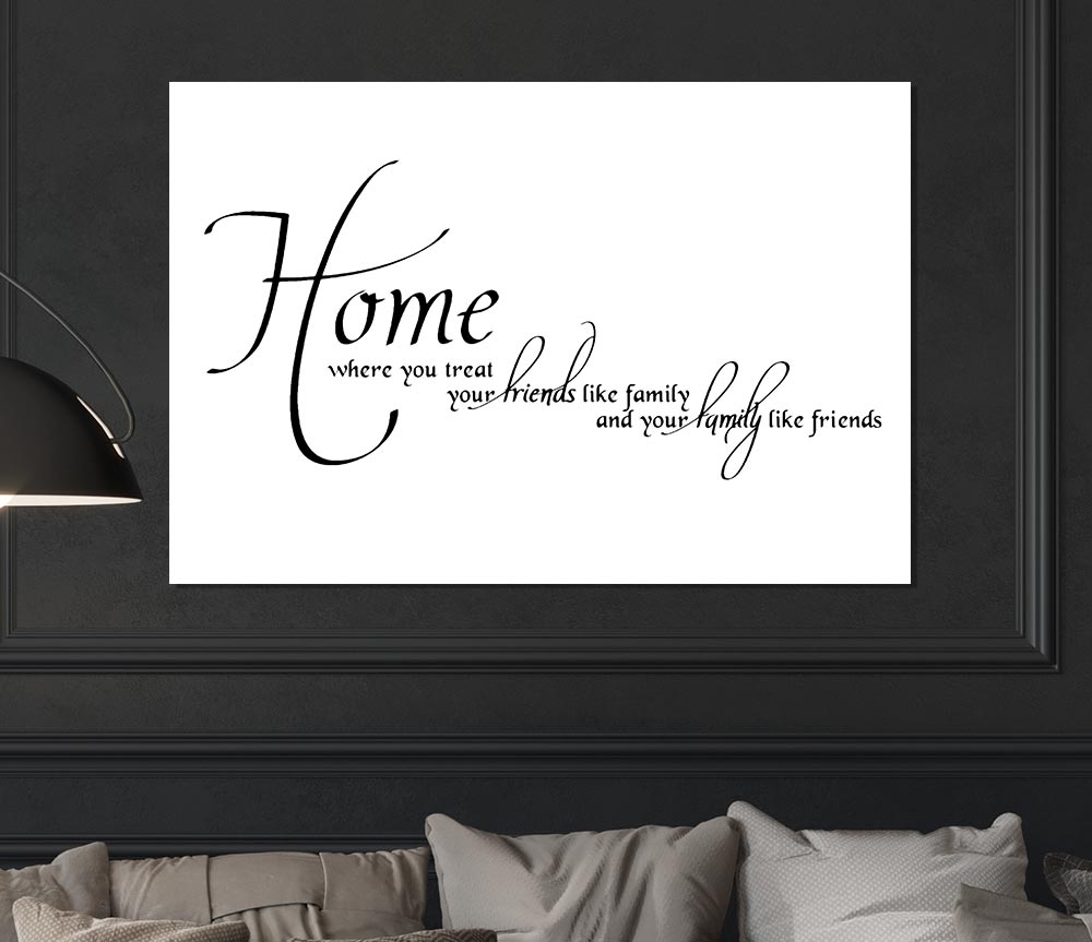 Family Quote Home Family Friends Print Poster Wall Art