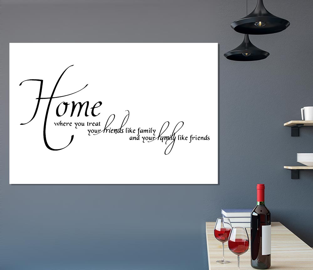 Family Quote Home Family Friends Print Poster Wall Art