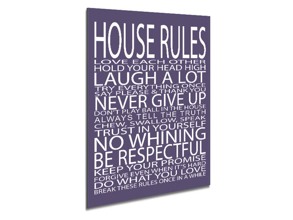 Family Quote House Rules Love Each Other Lilac