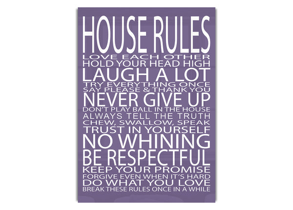 House Rules Love Each Other Lilac