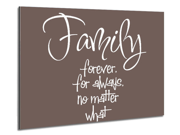 Family Quote Family Forever For Always Beige