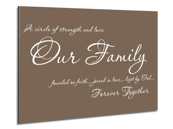 Family Quote Our Family Together Forever Beige