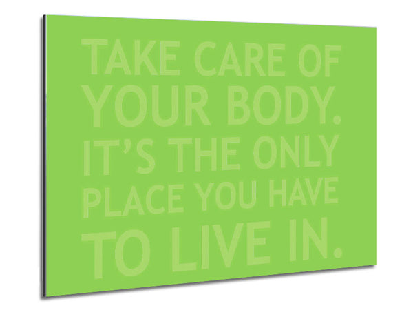 Take Care Of Your Body Lime Green