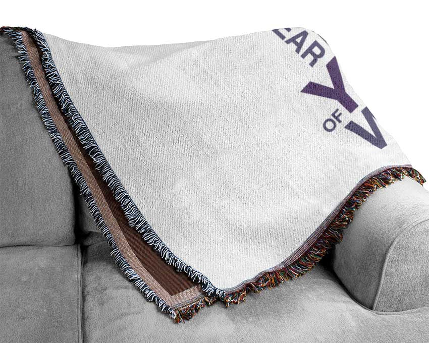 Love Quote Love Is What You Feel Lilac Woven Blanket