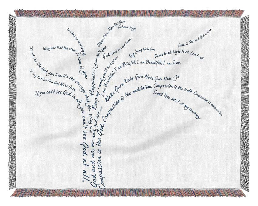 Love Quote The Love Tree Woven Blanket