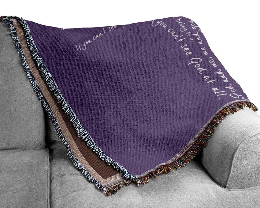 Love Quote The Love Tree Lilac Woven Blanket