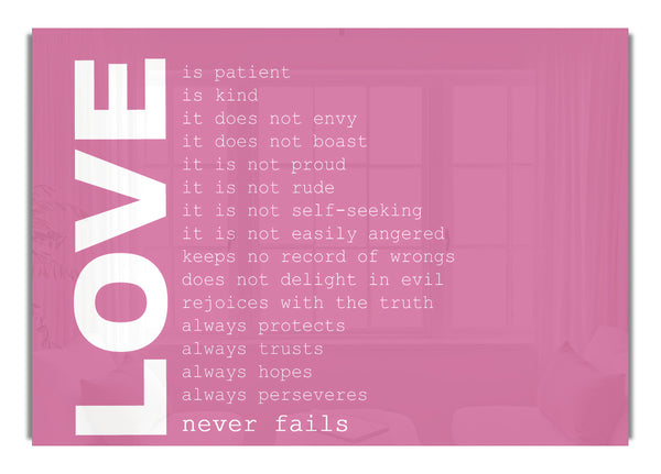 Love Never Fails Pink