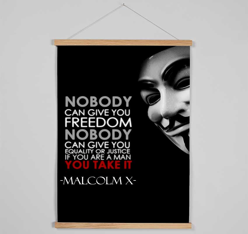 Movie Quote Malcolm X Hanging Poster - Wallart-Direct UK