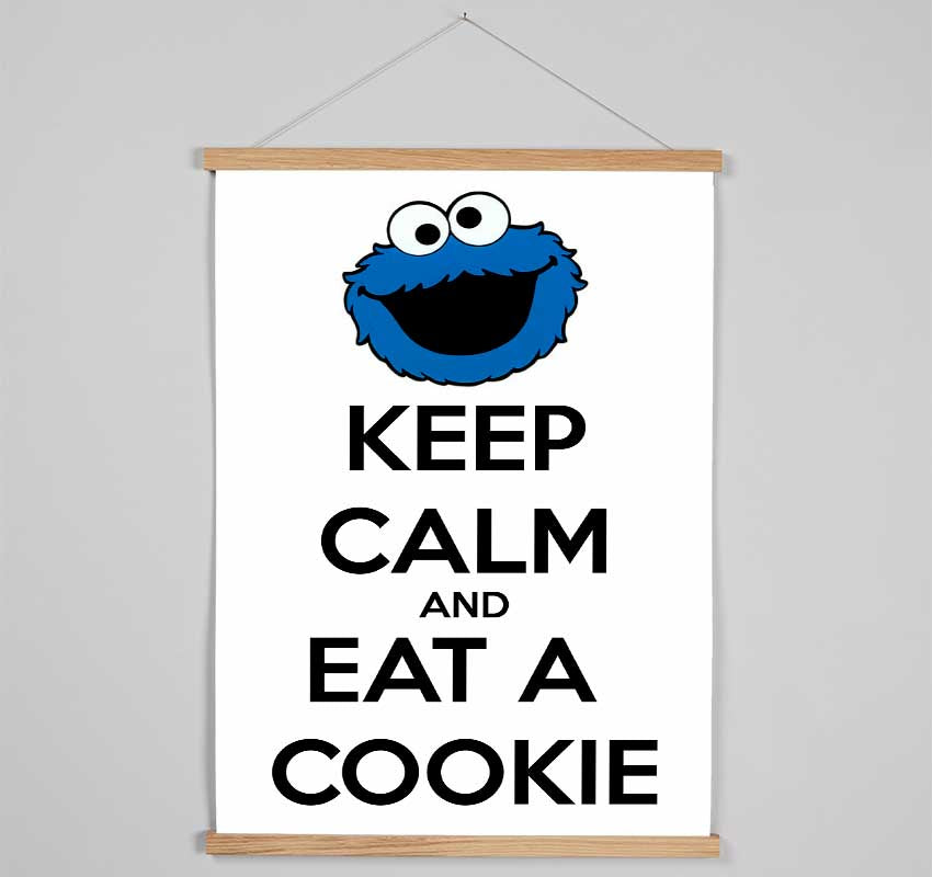 Kitchen Quote Keep Calm And Eat A Cookie Hanging Poster - Wallart-Direct UK