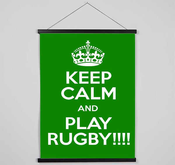 Keep Calm Rugby Hanging Poster - Wallart-Direct UK