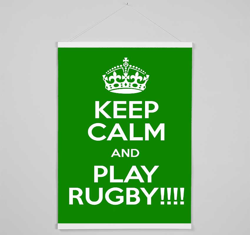 Keep Calm Rugby Hanging Poster - Wallart-Direct UK