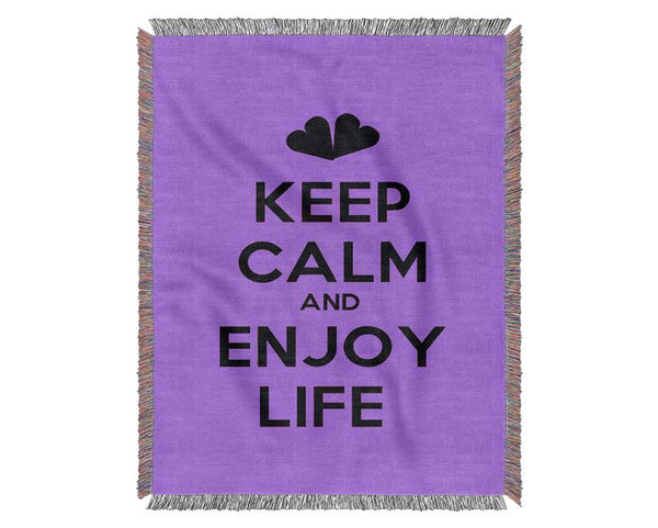 Keep Calm Enjoy Life Woven Blanket