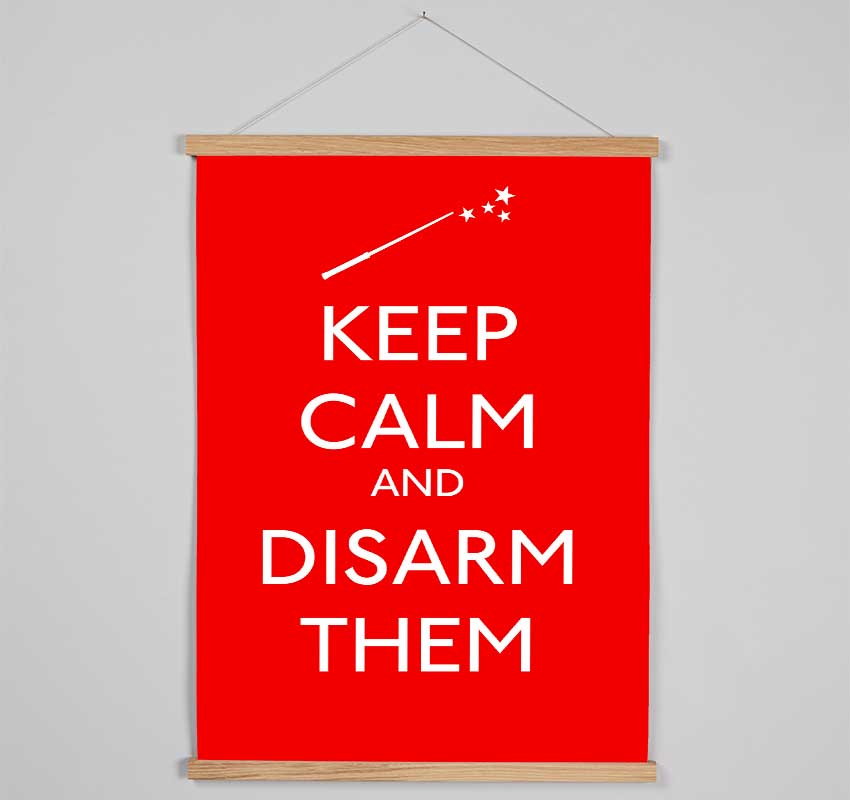 Keep Calm Disarm Them Hanging Poster - Wallart-Direct UK