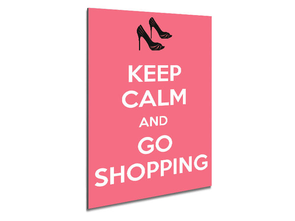 Girls Room Quote Keep Calm And Go Shopping Pink