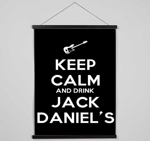 Kitchen Quote Keep Calm Jack Daniels Hanging Poster - Wallart-Direct UK