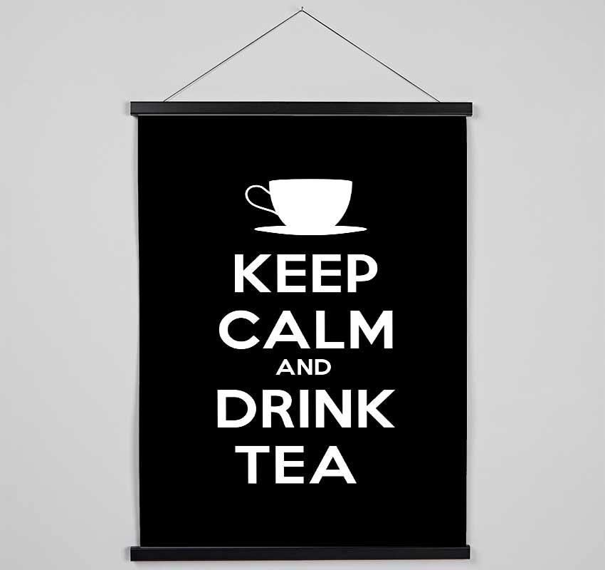 Kitchen Quote Keep Calm Drink Tea Hanging Poster - Wallart-Direct UK