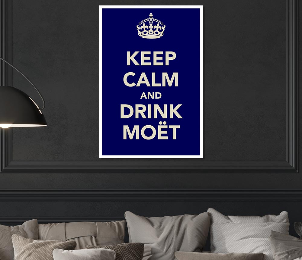 Kitchen Quote Keep Calm And Drink Moe T Print Poster Wall Art