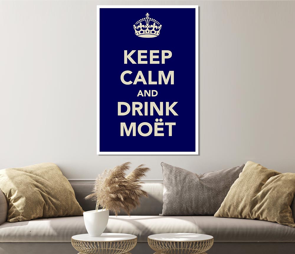 Kitchen Quote Keep Calm And Drink Moe T Print Poster Wall Art