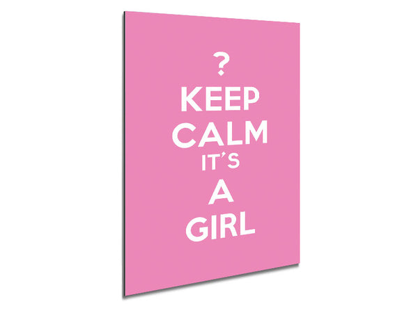 Nursery Quote Keep Calm Girl Pink