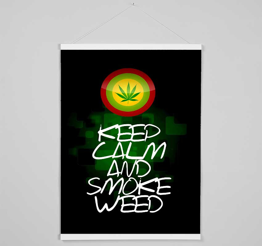 Keep Calm Weed Black Hanging Poster - Wallart-Direct UK