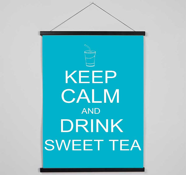 Kitchen Quote Keep Calm Sweet Tea Hanging Poster - Wallart-Direct UK