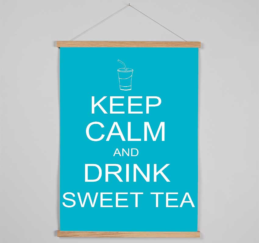 Kitchen Quote Keep Calm Sweet Tea Hanging Poster - Wallart-Direct UK