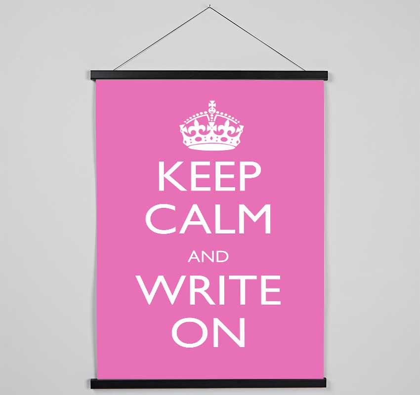 Keep Calm Write On Hanging Poster - Wallart-Direct UK