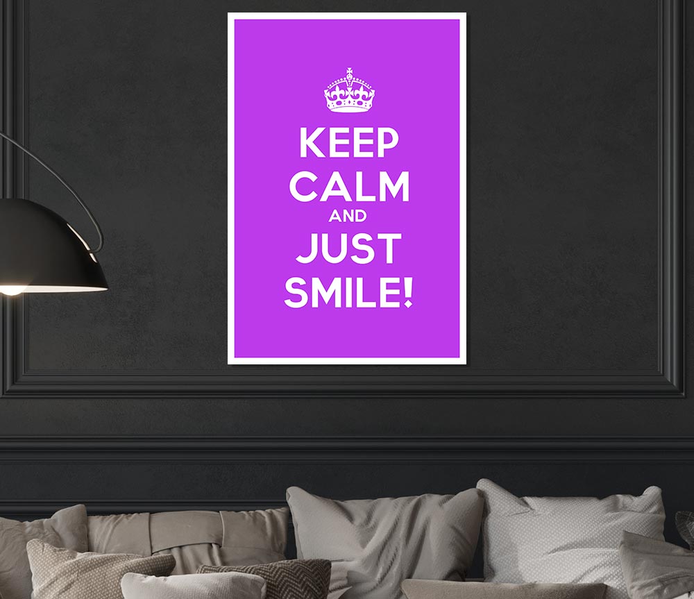 Keep Calm Smile Print Poster Wall Art