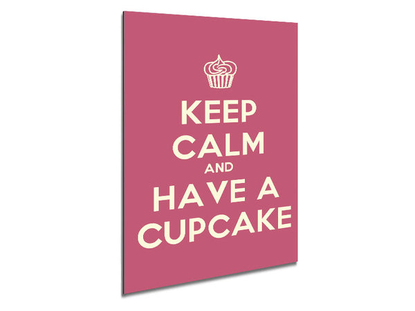 Kitchen Quote Keep Calm Cupcake Pink