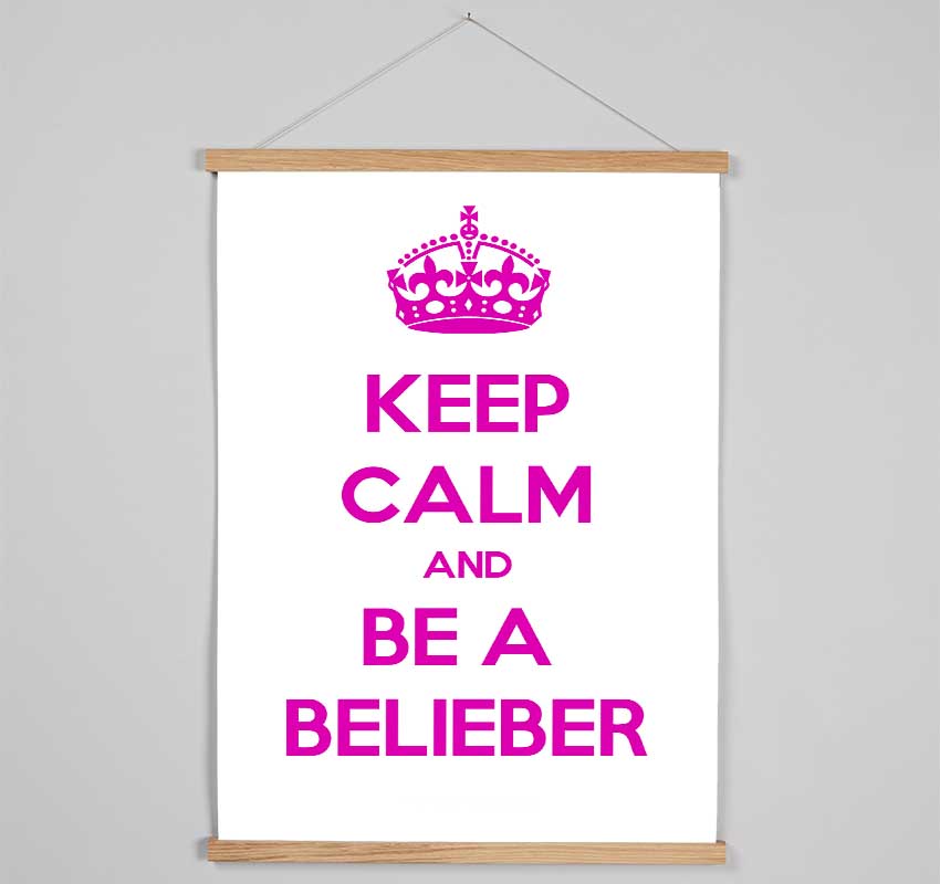 Music Quote Keep Calm Justin Bieber Hanging Poster - Wallart-Direct UK