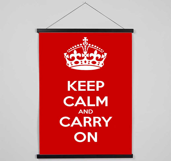 Keep Calm And Carry On Hanging Poster - Wallart-Direct UK