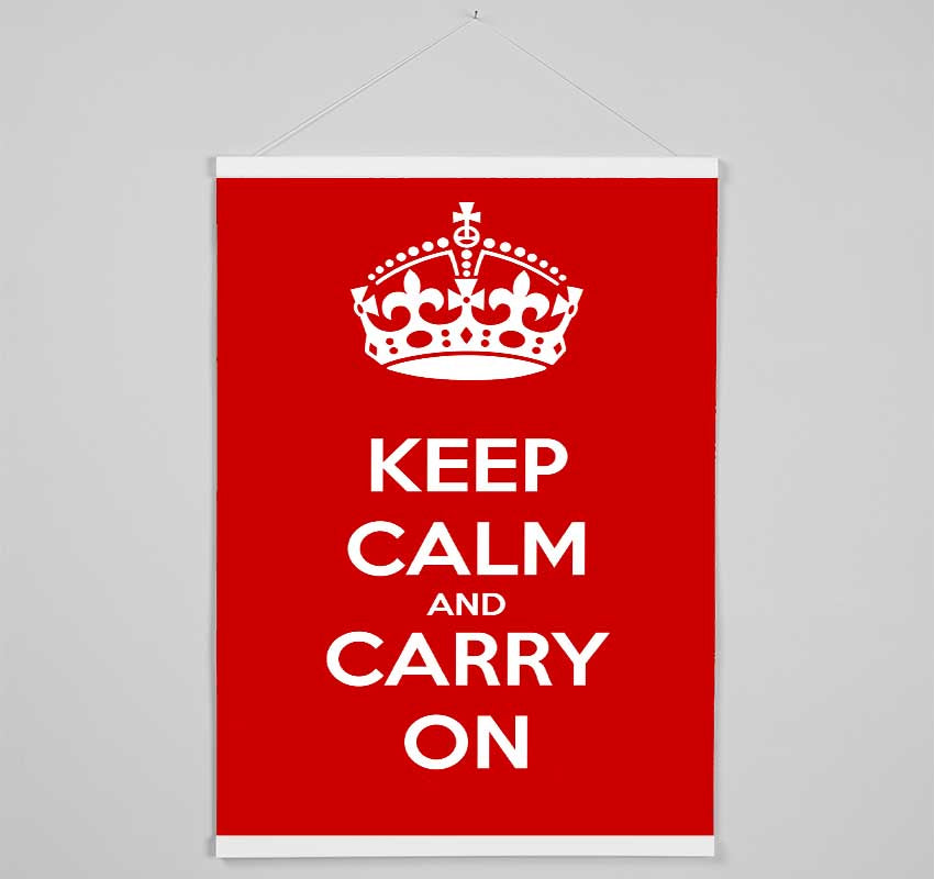 Keep Calm And Carry On Hanging Poster - Wallart-Direct UK