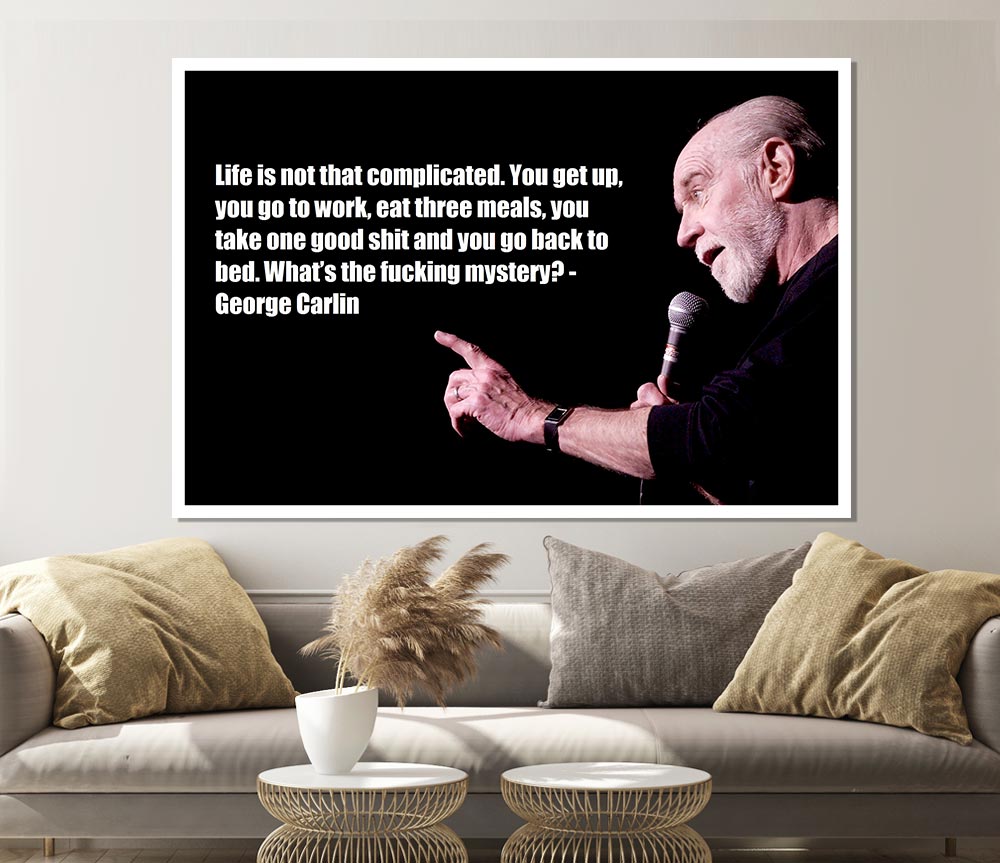 Funny Quote George Carlin Print Poster Wall Art