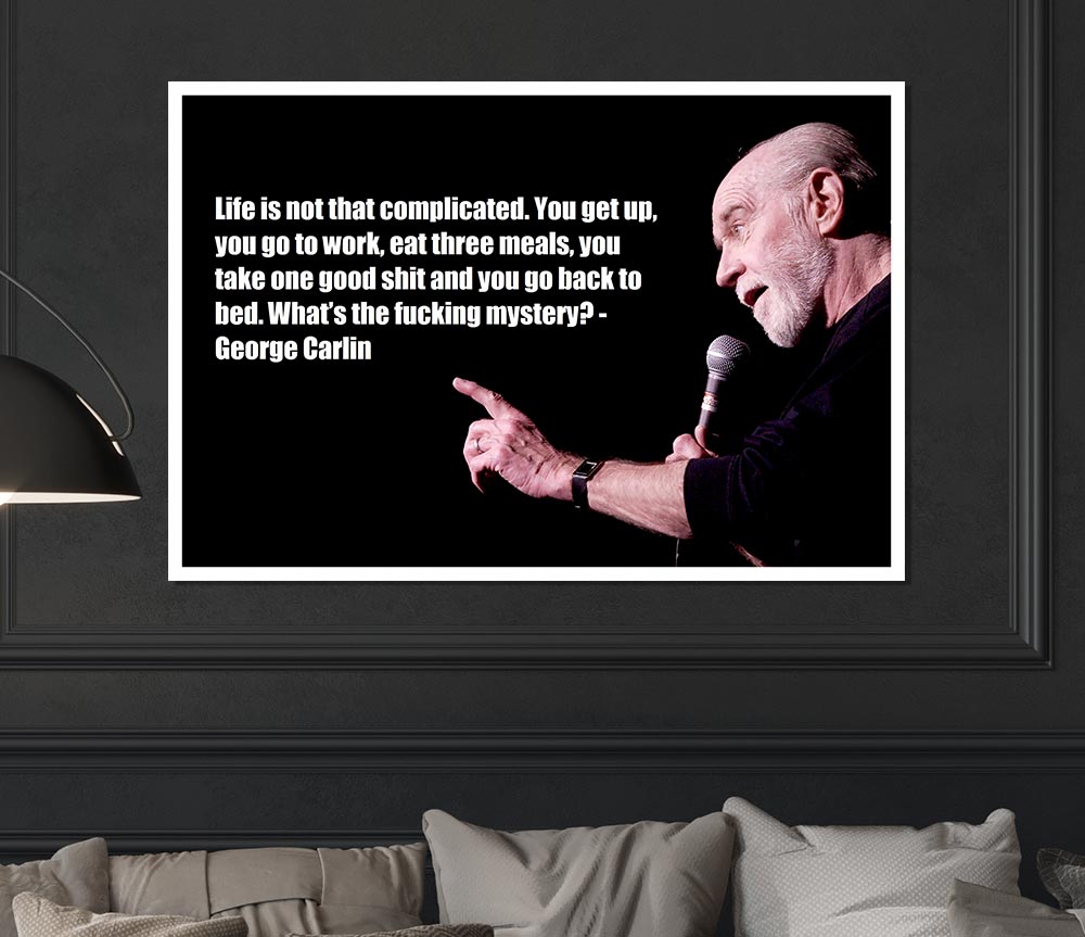 Funny Quote George Carlin Print Poster Wall Art