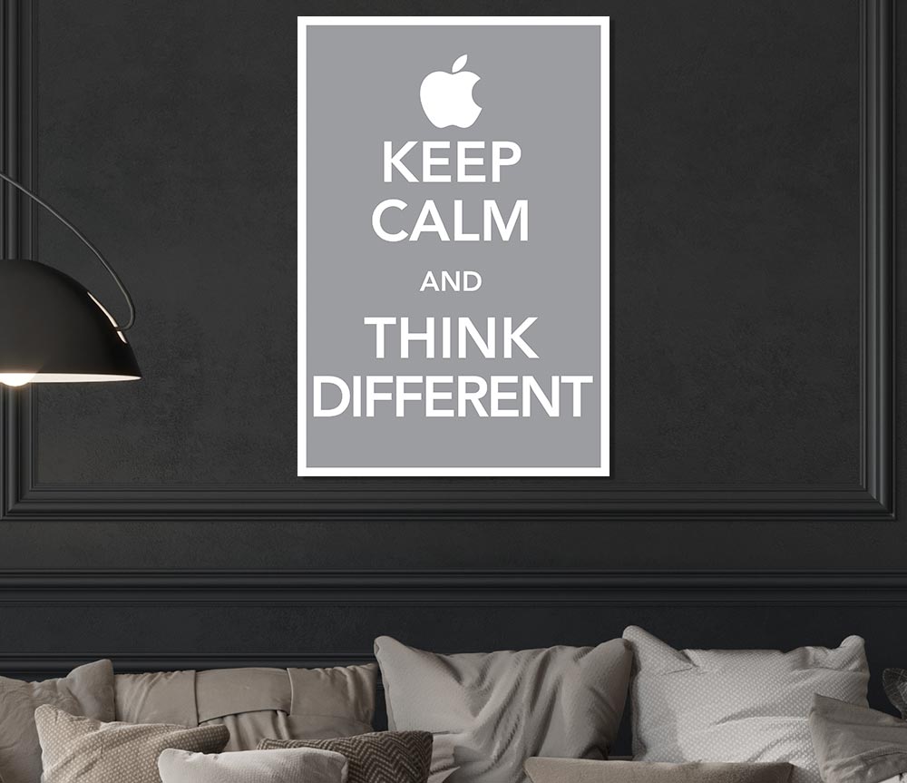 Keep Calm And Think Diffrent Print Poster Wall Art