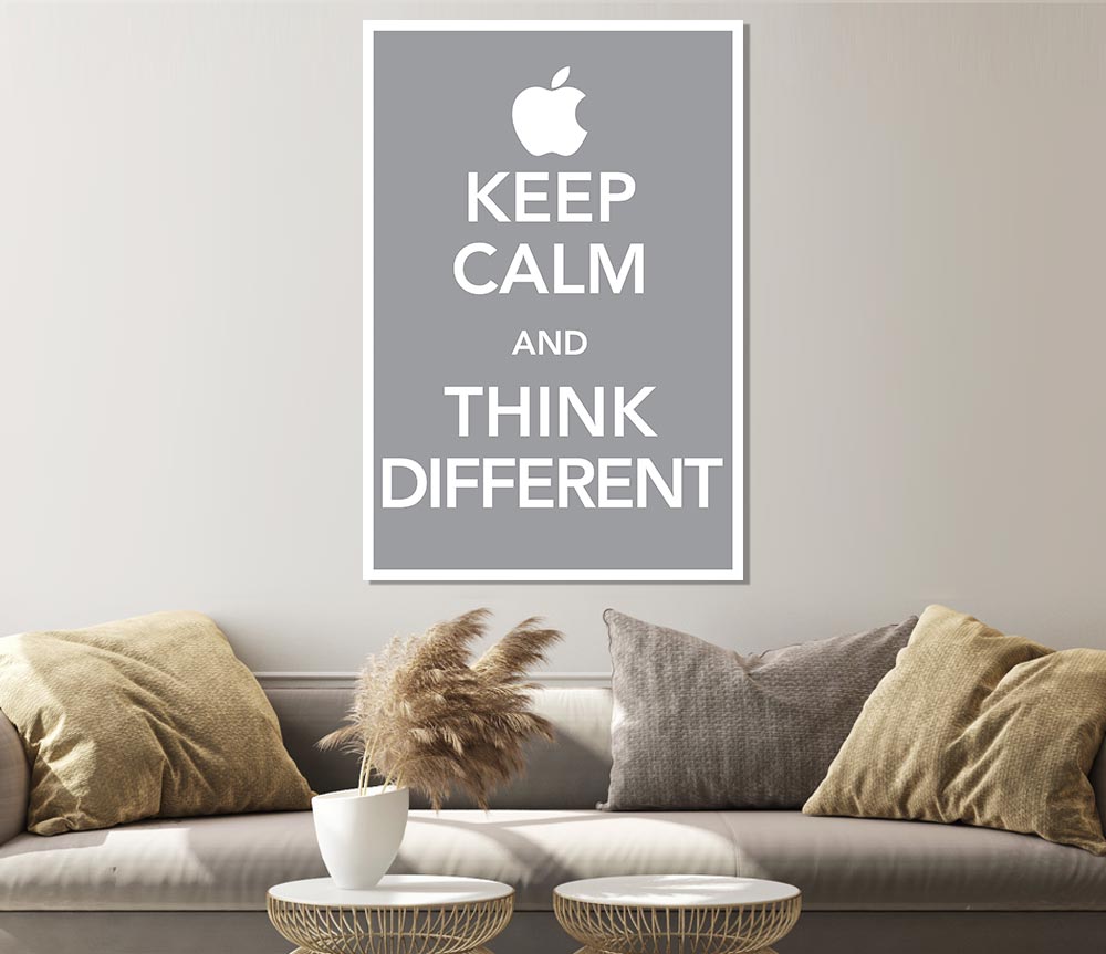 Keep Calm And Think Diffrent Print Poster Wall Art