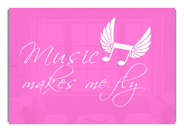 Music Makes Me Fly Vivid Pink