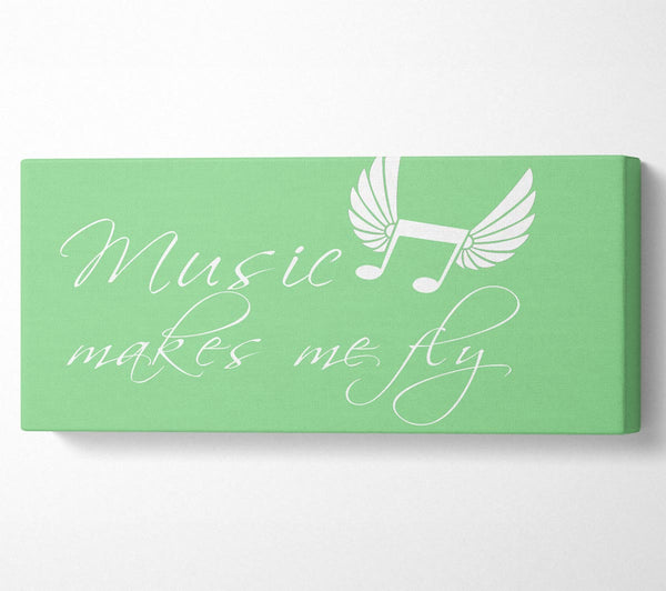 Boys room Quote Music Makes Me Fly Green