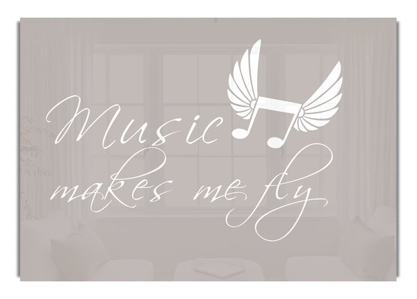 Music Makes Me Fly Beige