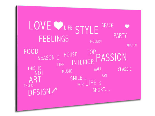 Love Quote Love Life Vivid Pink