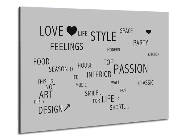 Love Quote Love Life Grey